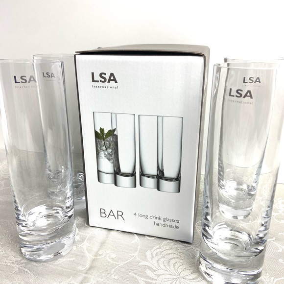 LSA International Long Drink Glasses 4pc. Highball - Picture 2 of 10